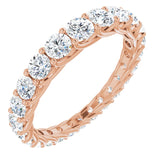 14K Gold Round Natural Diamond Woven-Design Graduated Eternity Band – nan Stones - Rose Gold