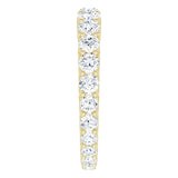 14K Gold Round Natural Diamond Woven-Design Graduated Eternity Band – nan Stones - Yellow Gold - view 4