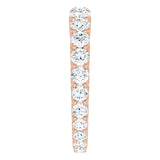 14K Gold Round Natural Diamond Woven-Design Graduated Eternity Band – nan Stones - Rose Gold - view 4
