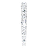 Platinum Round Natural Diamond Woven-Design Graduated Eternity Band – nan Stones - view 4