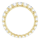 14K Gold Round Natural Diamond Woven-Design Graduated Eternity Band – nan Stones - Yellow Gold - view 2