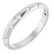 Platinum Round Lab-Grown Diamond Anniversary Band – 1.5 mm Stones