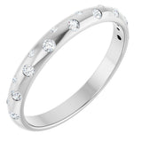 Platinum Round Lab-Grown Diamond Anniversary Band – 1.5 mm Stones