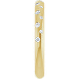 18K Gold Round Natural Diamond Anniversary Band – 1.5 mm Stones - Yellow Gold - view 4