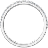 Platinum Straight Baguette Natural Diamond Double Row Anniversary Band – 3/8 CTW - view 2