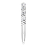 Platinum Round Natural Diamond Sculptural Anniversary Band – .08 CTW - view 4