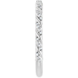 Platinum Round Natural Diamond Accented Rope Band – 1/10 CTW - view 4
