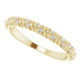 14K Gold Round Natural Diamond Sculptural Anniversary Band – .08 CTW - Yellow Gold - view 5
