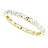 14K Gold Straight Baguette Natural Diamond Channel-Set Baguette Eternity Band – 3x1.25 mm Stones - Yellow Gold - view 5