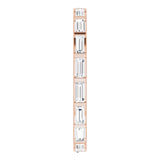 14K Gold Straight Baguette Natural Diamond Channel-Set Baguette Eternity Band – 3x1.25 mm Stones - Rose Gold - view 4