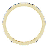 14K Gold Straight Baguette Natural Diamond Channel-Set Baguette Eternity Band – 3x1.25 mm Stones - Yellow Gold - view 2