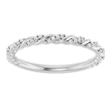 Platinum Round Natural Diamond Accented Rope Band – 1/10 CTW - view 3