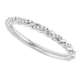 Platinum Round Natural Diamond Accented Rope Band – 1/10 CTW - view 5