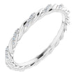 Platinum Round Natural Diamond Rope Eternity Band – .8 mm Stones