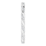 Platinum Round Natural Diamond Rope Eternity Band – .8 mm Stones - view 4