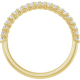10K Gold Round Natural Diamond Woven-Design Anniversary Band – 1/8–1/3 CTW - Yellow Gold - view 2