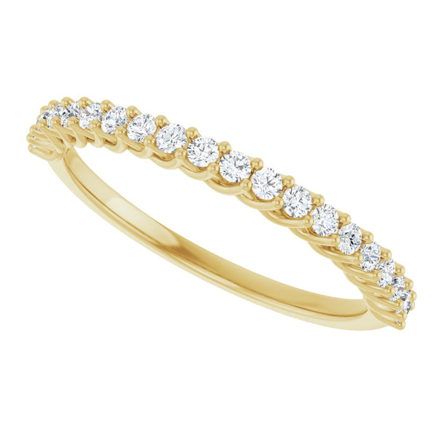 10K Gold Round Lab-Grown Diamond Woven-Design Anniversary Band – 1/8–1/3 CTW - Yellow Gold - view 5