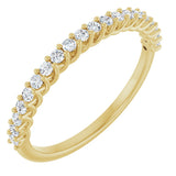 10K Gold Round Natural Diamond Woven-Design Anniversary Band – 1/8–1/3 CTW - Yellow Gold