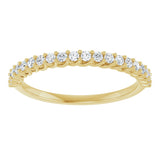 10K Gold Round Lab-Grown Diamond Woven-Design Anniversary Band – 1/8–1/3 CTW - Yellow Gold - view 3