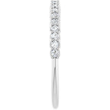 10K Gold Round Lab-Grown Diamond Woven-Design Anniversary Band – 1/8–1/3 CTW - White Gold - view 4