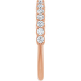 14K Gold Round Lab-Grown Diamond Woven-Design Anniversary Band – 1/2–1 CTW - Rose Gold - view 4