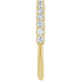 10K Gold Round Natural Diamond Woven-Design Anniversary Band – 3/8–1 1/3 CTW - Yellow Gold - view 4