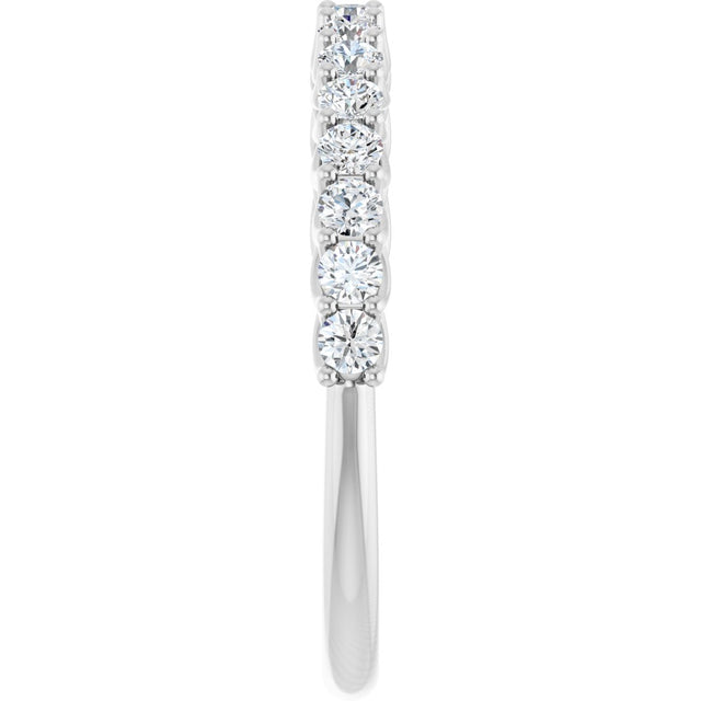 Platinum Round Lab-Grown Diamond Woven-Design Anniversary Band – 1/2–1 CTW - view 4