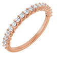 10K Gold Round Natural Diamond Woven-Design Anniversary Band – 1/8–1/3 CTW - Rose Gold