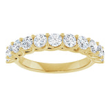 10K Gold Round Natural Diamond Woven-Design Anniversary Band – 3/8–1 1/3 CTW - Yellow Gold - view 3