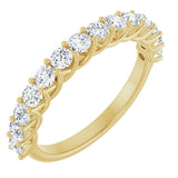 10K Gold Round Natural Diamond Woven-Design Anniversary Band – 3/8–1 1/3 CTW - Yellow Gold