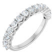 Platinum Round Natural Diamond Woven-Design Anniversary Band – 2.5 mm Stones