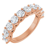10K Gold Round Natural Diamond Woven-Design Anniversary Band – 1 5/8–2 3/4 CTW - Rose Gold