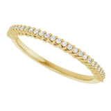 10K Gold Round Natural Diamond Woven-Design Anniversary Band – 1/8–1/3 CTW - Yellow Gold - view 5