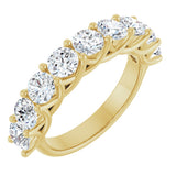 10K Gold Round Natural Diamond Woven-Design Anniversary Band – 1 5/8–2 3/4 CTW - Yellow Gold