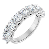 10K Gold Round Lab-Grown Diamond Woven-Design Anniversary Band – 1 1/2–3 CTW - White Gold