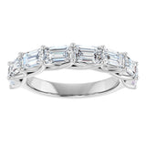 Platinum Emerald Lab-Grown Diamond Woven-Design Anniversary Band – 2 3/4 CTW - view 3