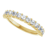 14K Gold Asscher Natural Diamond Woven-Design Anniversary Band – 3/4–1 1/8 CTW - Yellow Gold - view 5
