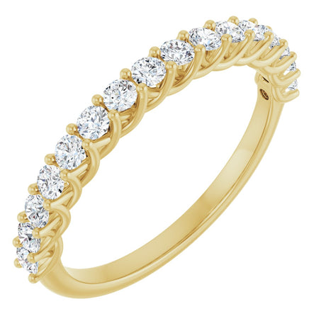 10K Gold Round Lab-Grown Diamond Woven-Design Anniversary Band – 1/2–1 1/3 CTW - Yellow Gold