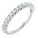 10K Gold Round Natural Diamond Woven-Design Anniversary Band – 3/8–1 1/3 CTW - White Gold
