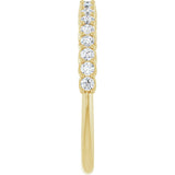 10K Gold Round Natural Diamond Woven-Design Anniversary Band – 1/8–1/3 CTW - Yellow Gold - view 4
