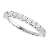 10K Gold Round Lab-Grown Diamond Woven-Design Anniversary Band – 1/2–1 1/3 CTW - White Gold - view 5