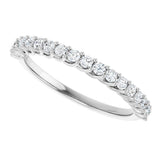 10K Gold Round Lab-Grown Diamond Woven-Design Anniversary Band – 1/8–1/3 CTW - White Gold - view 5