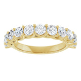 10K Gold Round Lab-Grown Diamond Woven-Design Anniversary Band – 1 1/2–3 CTW - Yellow Gold - view 3