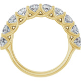 10K Gold Round Lab-Grown Diamond Woven-Design Anniversary Band – 1 1/2–3 CTW - Yellow Gold - view 2