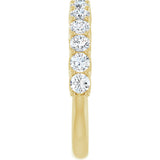 10K Gold Round Natural Diamond Woven-Design Anniversary Band – 3/8–1 1/3 CTW - Yellow Gold - view 4