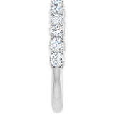 10K Gold Round Lab-Grown Diamond Woven-Design Anniversary Band – 1/2–1 1/3 CTW - White Gold - view 4