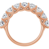 10K Gold Round Lab-Grown Diamond Woven-Design Anniversary Band – 1 1/2–3 CTW - Rose Gold - view 2