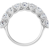 10K Gold Round Lab-Grown Diamond Woven-Design Anniversary Band – 1 1/2–3 CTW - White Gold - view 2