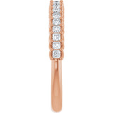 10K Gold Square Lab-Grown Diamond Woven-Design Anniversary Band – 1/3–1 1/4 CTW - Rose Gold - view 4