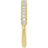 10K Gold Square Lab-Grown Diamond Woven-Design Anniversary Band – 1/3–1 1/4 CTW - Yellow Gold - view 4